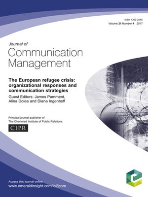 cover image of Journal of Communication Management, Volume 21, Number 4